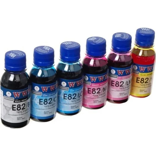 Комплект чернил WWM для Epson T50/P50/PX660 Водорастворимые 6х100г B/C/M/Y/LC/LM (E82SET-2)