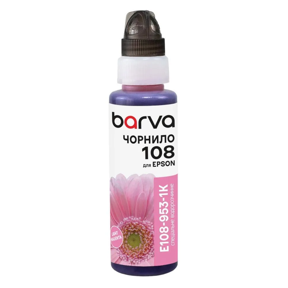 Чорнило Barva Epson 108 100 мл, Light Magenta , флакон OneKey (1K) (E108-953-1K)
