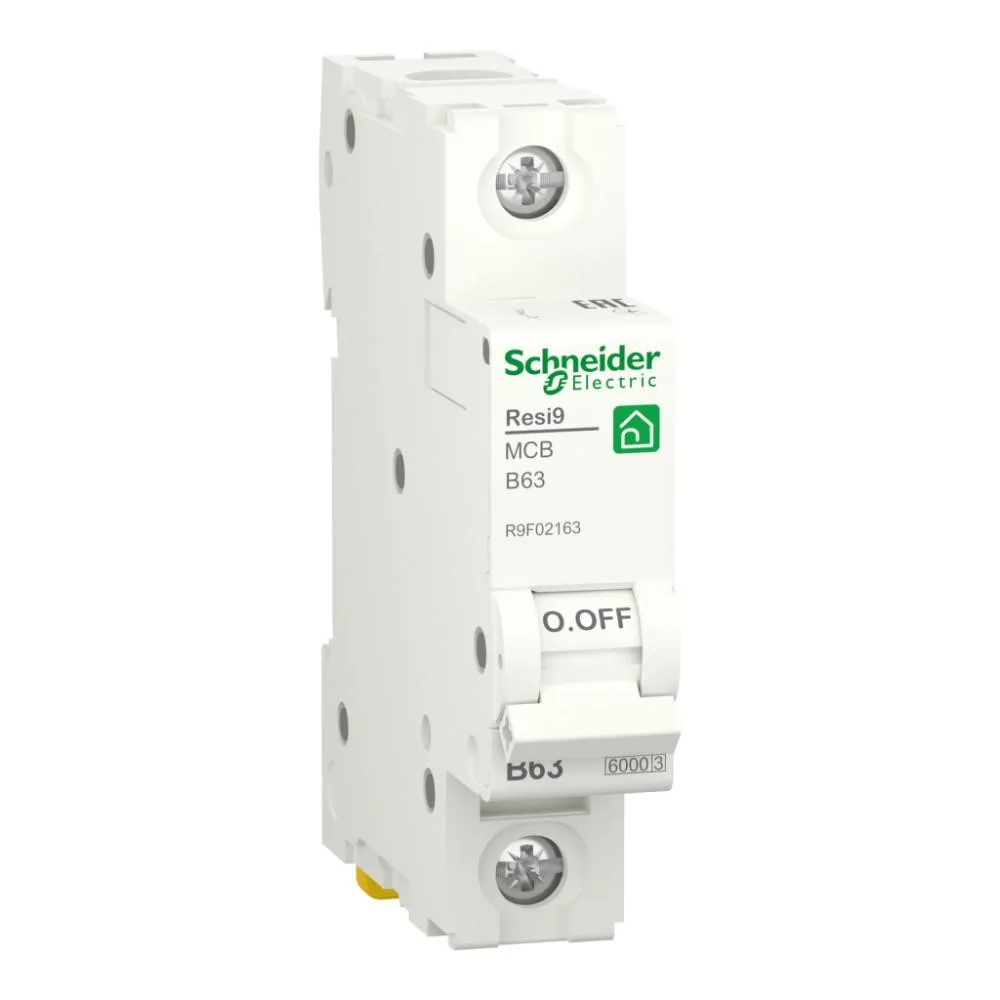 Schneider Electric RESI9 63A, 1P, B, 6kA (R9F02163)