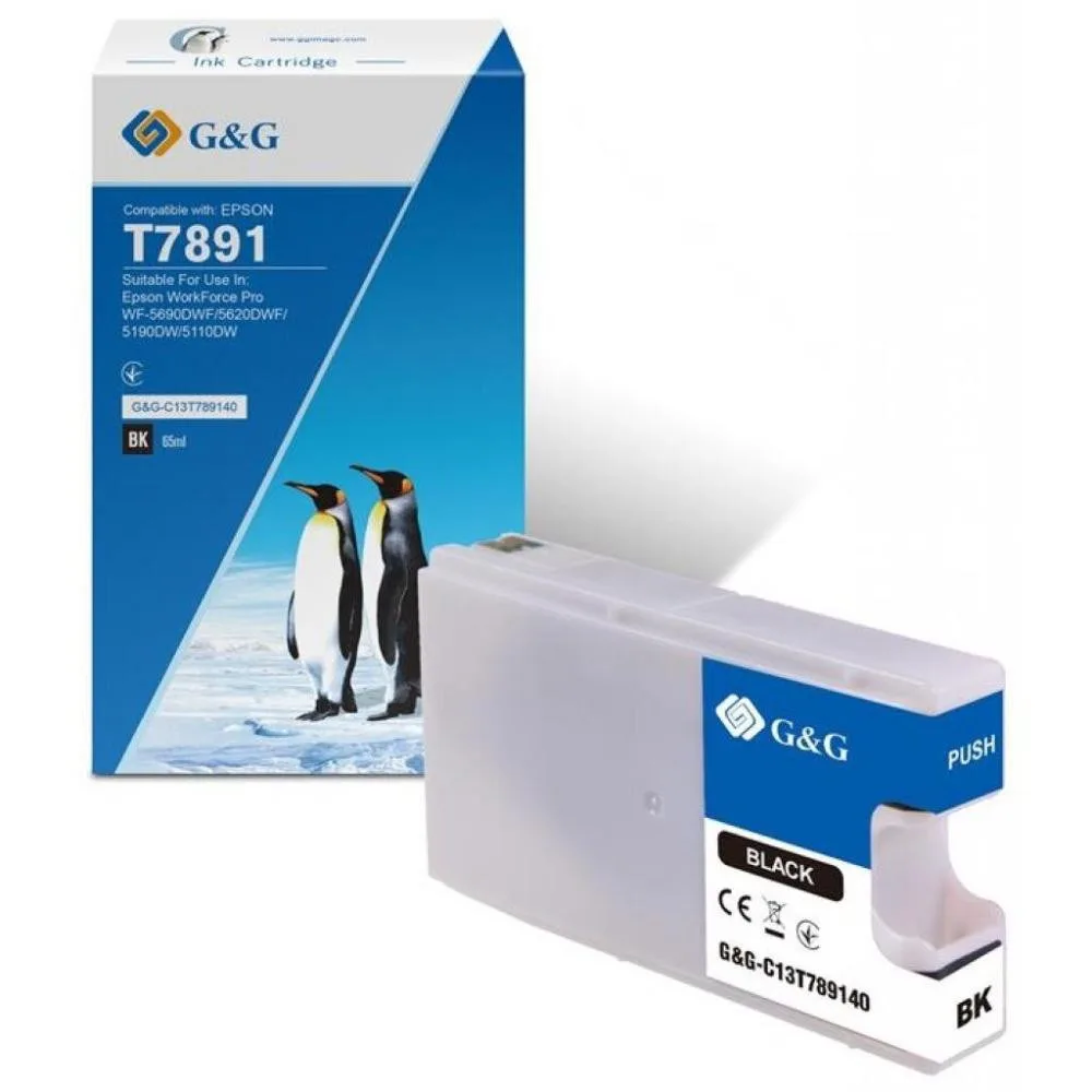 Картридж G&G для Epson WF-5110/WF-5620 black XXL (4000 стр.) G&G-C13T789140