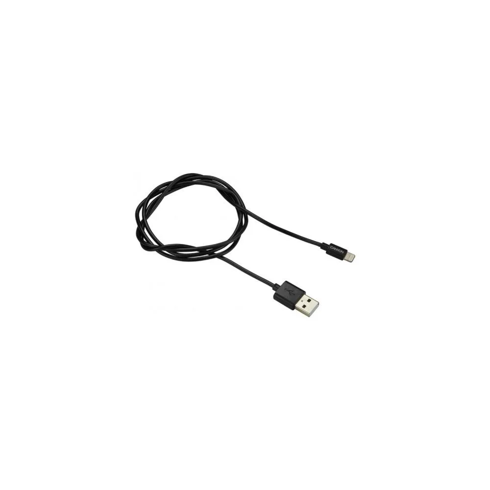 Кабель Canyon USB2.0 AM/Lightning Black 1m (CNS-MFICAB01B)