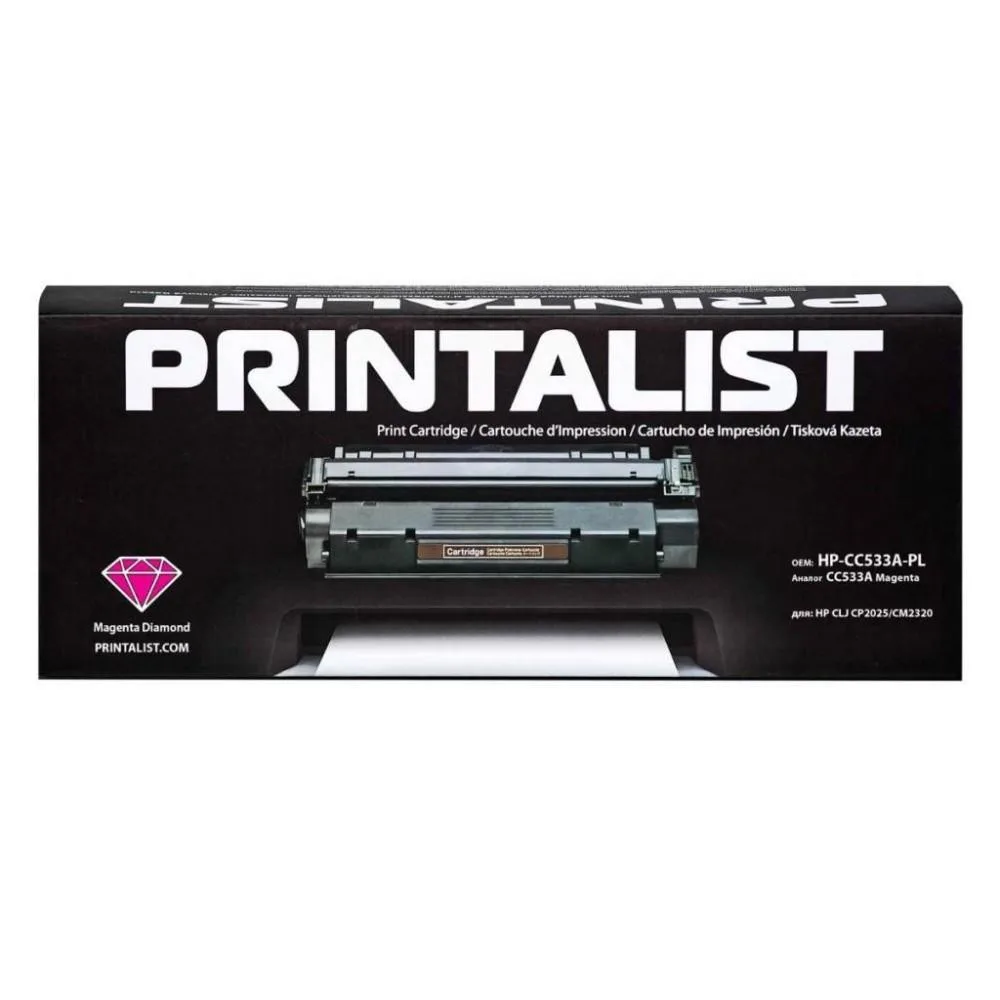 Картридж тон. PRINTALIST для HP CLJ CP2025/CM2320 CC533A Magenta ( 2800 копий) (HP-CC533A-PL)