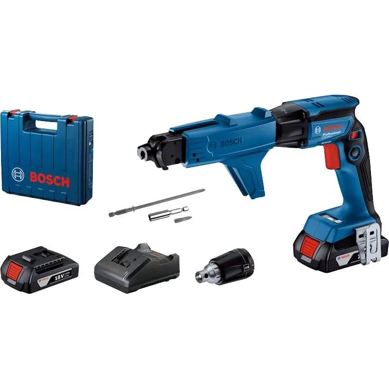 Акумуляторний шурупокрут для гіпсокартону Bosch GTB 185-LI (06019k7022) з GMA55 (2x GBA 18V 2Ah)