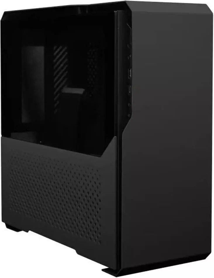 Корпус ALmordor SilverLining 160G ITX Black, без БЖ, Mini Tower SFF, для Mini ITX, 1xUSB 3.0, 1xType-C, макс. CPU - 120 мм / VGA - 320 мм / PSU - 120 мм (SFX), алюмінієвий, бічна панель із загартованого скла, СРО - 240 мм (збоку) (ALSL160GIBK) (267637)