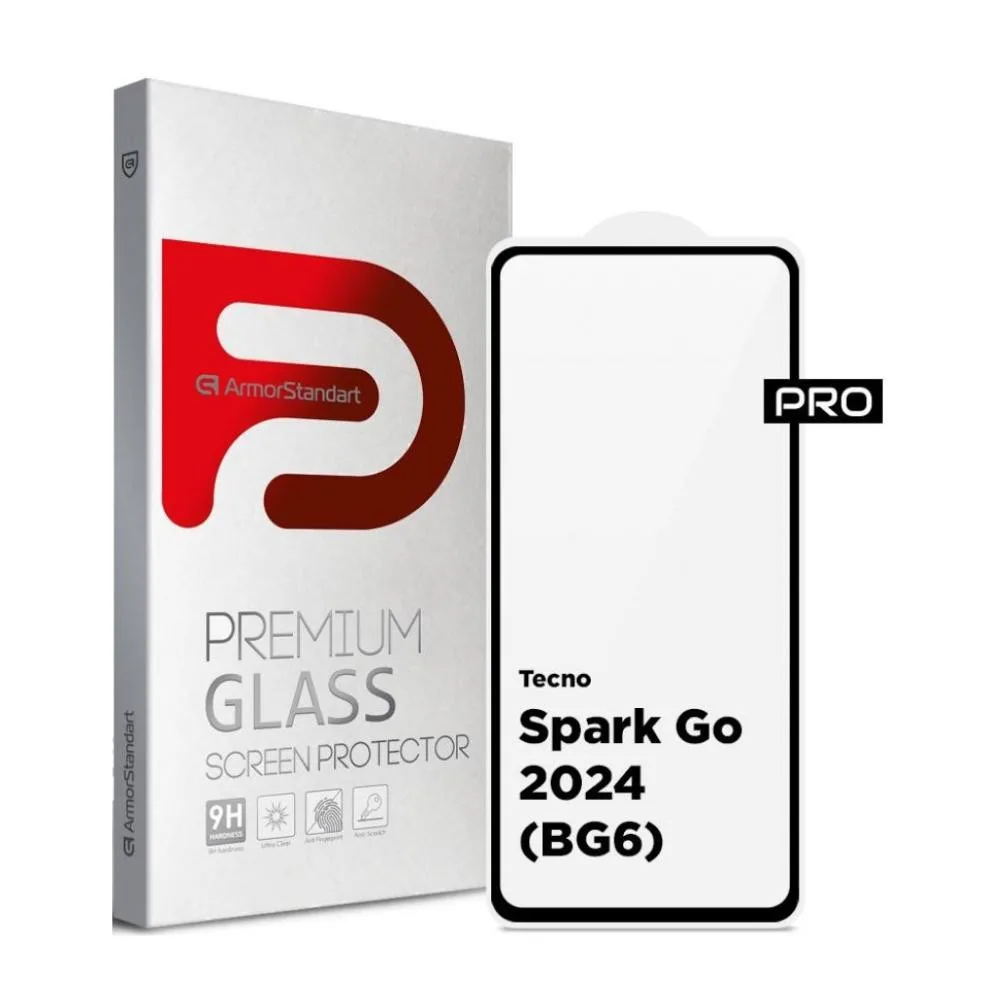 Захисне скло ArmorStandart Pro для Tecno Spark Go 2024 (BG6) Black (ARM73614)