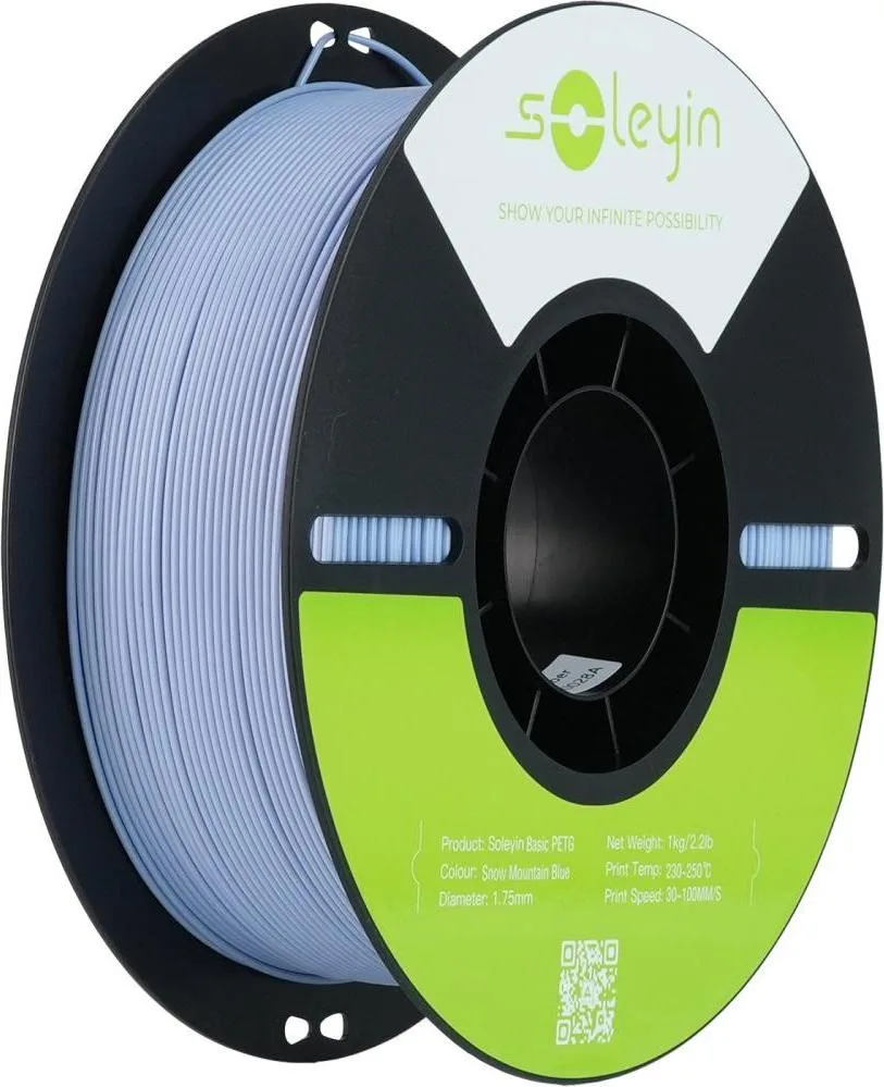 Пластик для 3D-принтера Creality Soleyin PETG 1.75мм, 1кг, blue snow mountain (3301030167)