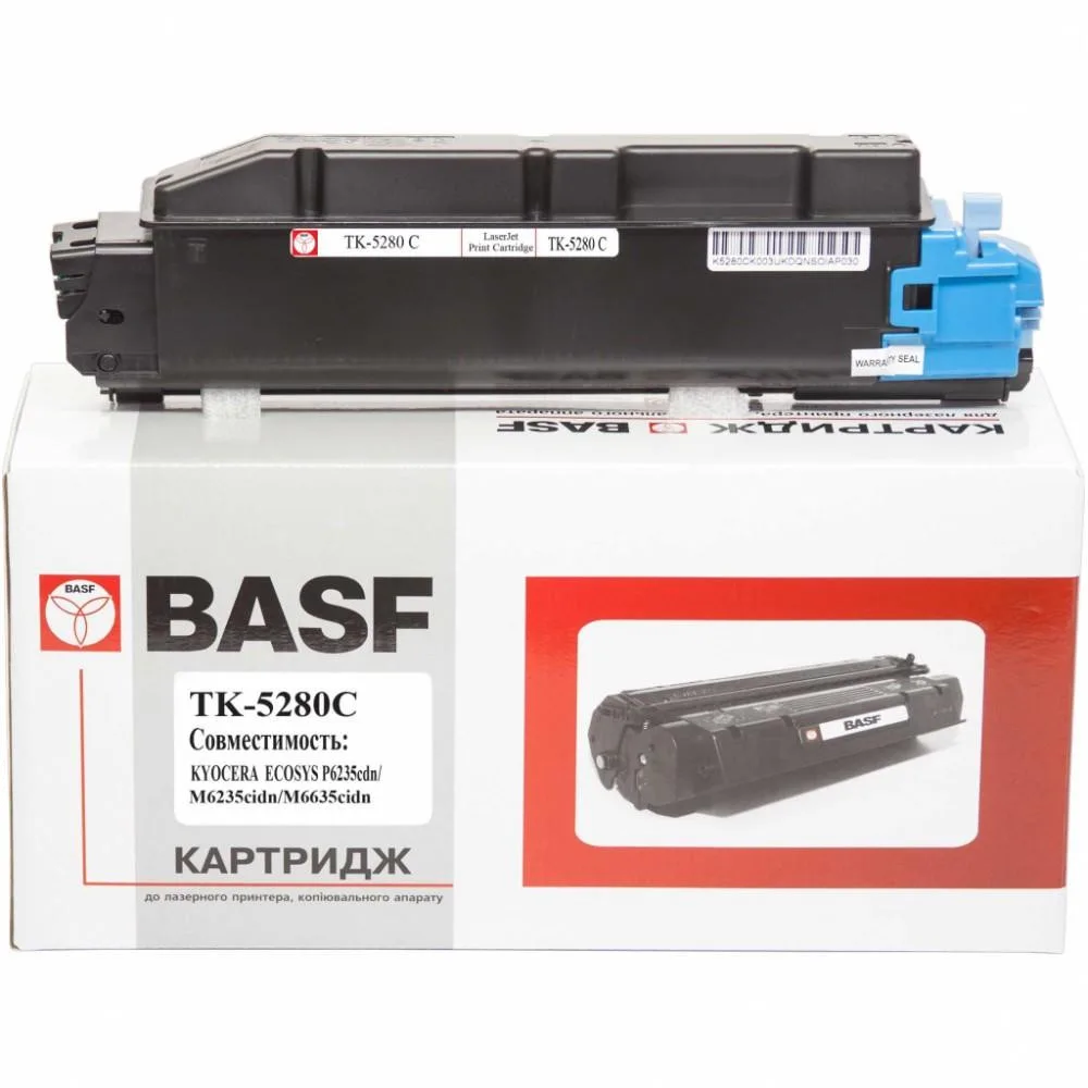 Картридж тонер BASF для Kyoсera Mita ECOSYS P6235 / TK5280C 1T02TWCNL0 Cyan (BASF-KT-TK5280C)