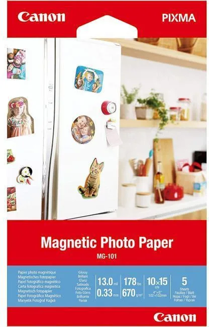 Фотопапір Canon 10x15 Magnetic Photo Paper 4x6" MG-101 5sh (3634C002)