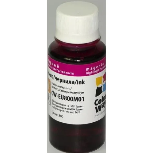 Чорнило ColorWay Epson L800 Magenta EU800M (CW-EU800M01)