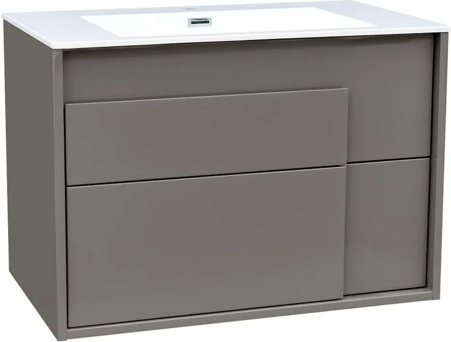 Тумба з умивальником Devit City 80 сірий 0021160G