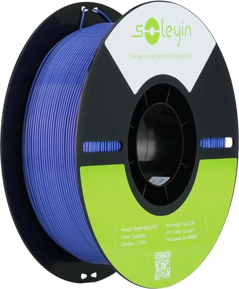Пластик для 3D-принтера Creality Soleyin PETG 1.75мм, 1кг, blue sunset (3301030156)