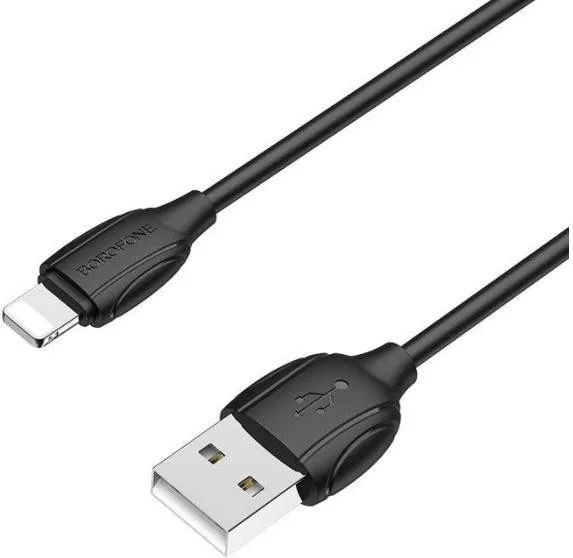 Кабель Borofone BX19 Benefit USB to Lightning 1m Black (BX19LB)