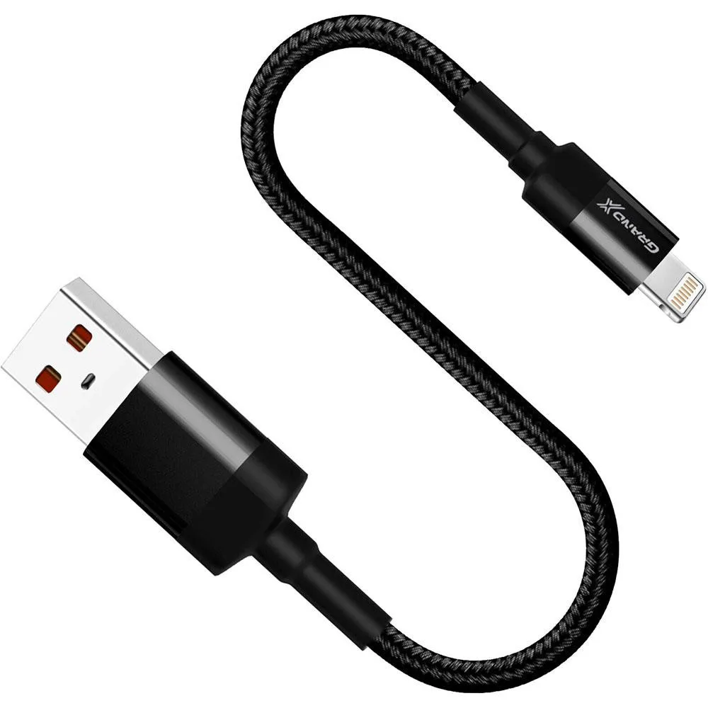 Grand-X USB-Lightning, Cu, 0.2м, Power Bank, Black (FM-20L)