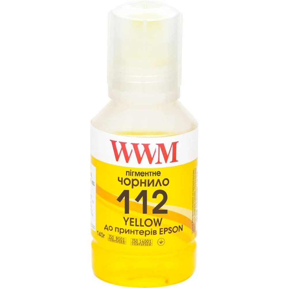 Чернило WWM 112 для Epson L11160/6490 140г Yellow пигментное (E112YP)