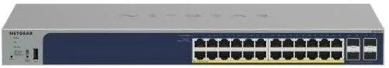 Комутатор NETGEAR GS728TPv2 24x1GE PoE+ (190Вт), 4xSFP, керований L2 (GS728TP-200EUS)