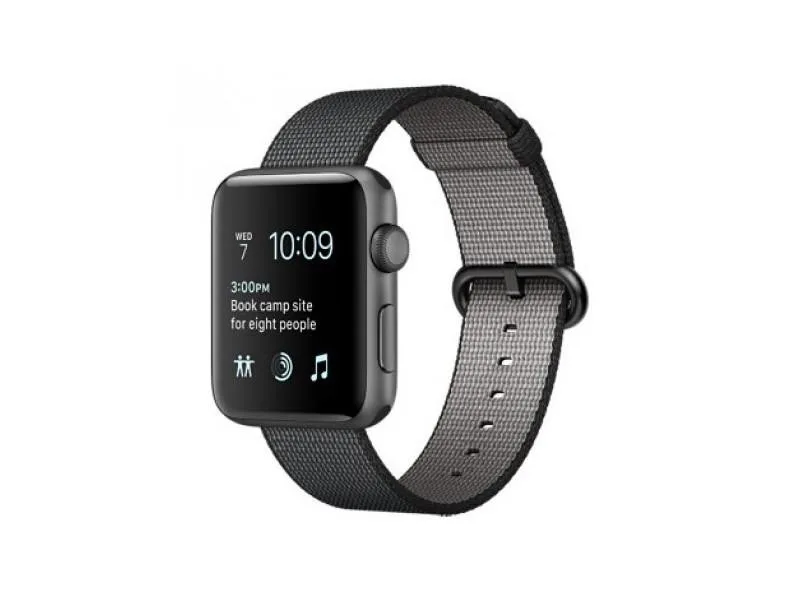 Смарт-годинник Apple Watch 38mm Series 2 Space Gray Aluminum Case with Black Woven Nylon (MP052)