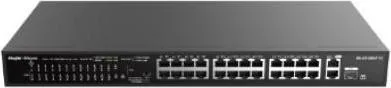 24-портовий некерований PoE комутатор Ruijie Reyee RG-ES126S-P V2, 24x10/100BASE-TX та 2x10/100/1000BASE-T+ 1 Combo port (Y-36213)