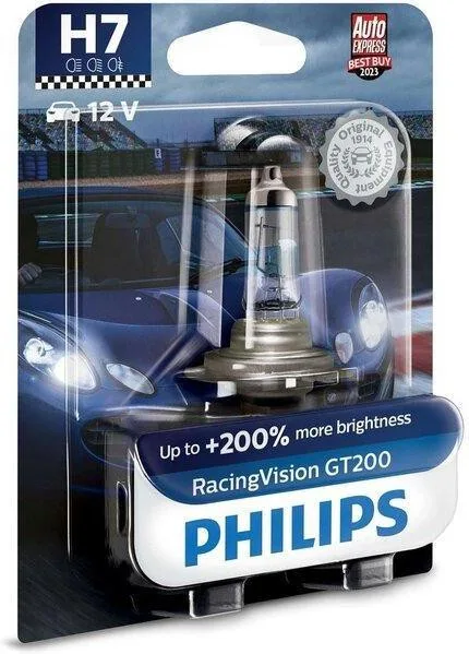 Галогенова лампа PHILIPS 12972RGTB1 H7 12V 55W RacingVision GT200 +200% B1