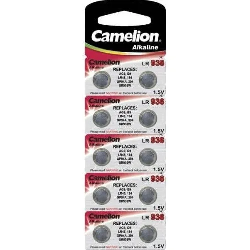 Батарейка AG9 / LR45 / LR936 / 394 Alkaline * 10 Camelion (AG9-BP10)