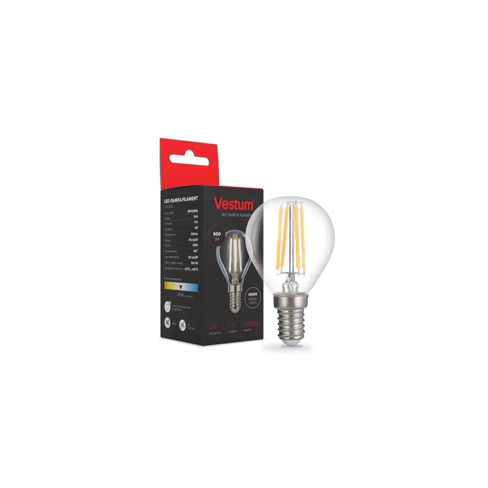 Лампочка Vestum G45 Е14 4Вт 220V 4100К (1-VS-2225)
