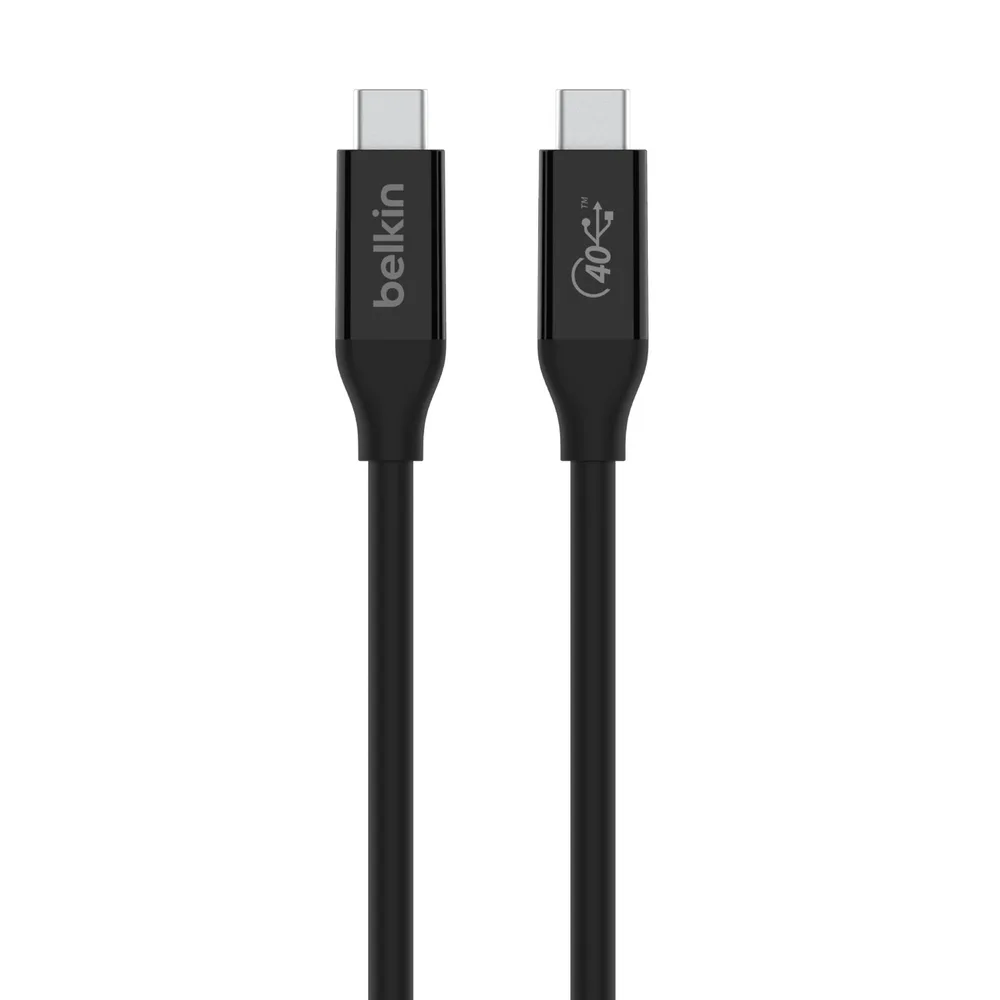 Кабель Belkin USB-C to USB-C 40Gbps 100W 0.8m Black (INZ001BT0.8MBK)
