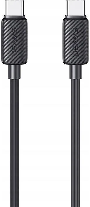 Кабель Usams US-SJ696 60W Striped Data Cable Type-C To Type-C-KY Series 2M black (SJ696USB01)