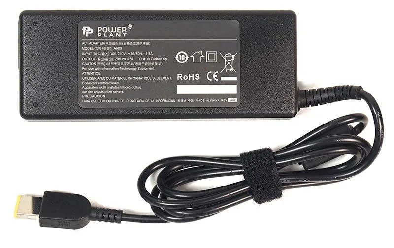 Блок живлення POWERPLANT для ноутбука IBM/Lenovo 20V 4.5A Slim Tip 90W (IB90HSPE)