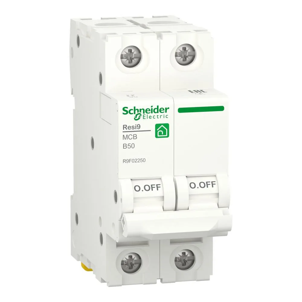 Schneider Electric RESI9 50A, 2P, B, 6kA (R9F02250)