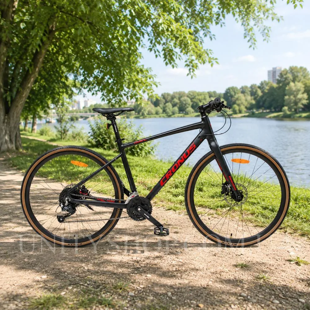 Велосипед 28 Cronus Gravel 2024 17,5 black-red 28CRN-005018
