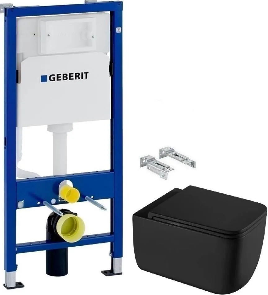 Унитаз подвесной Qtap Gemini Ultra Quiet QT2533076EUQMB MATT BLACK сидение с доводчиком