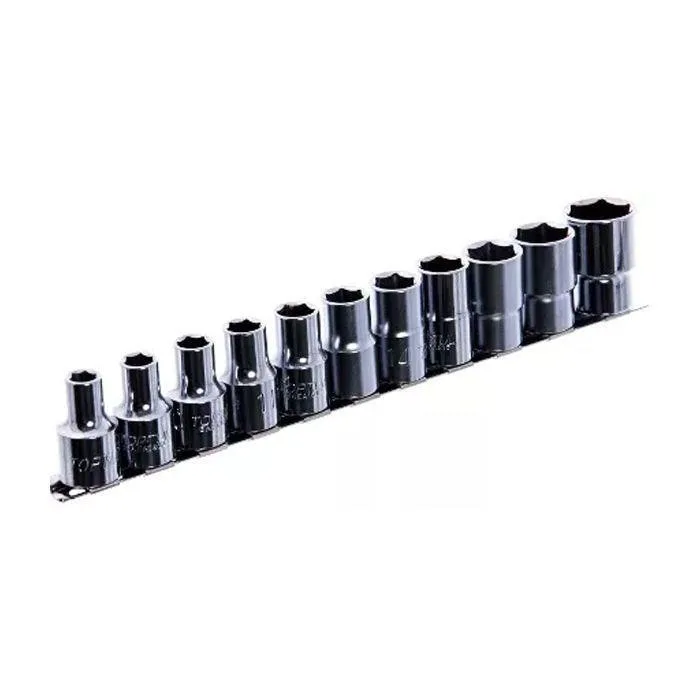 Набір 12-гранних головок на планці TOPTUL 12-гр. 1/2" 11 од. 8-22 мм GAAQ1601U-12