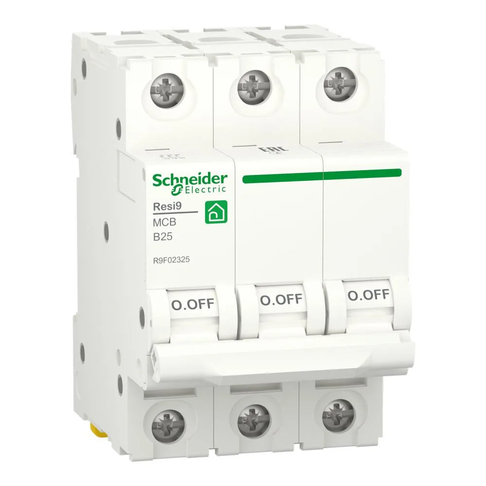 Schneider Electric RESI9 25A, 3P, B, 6kA (R9F02325)