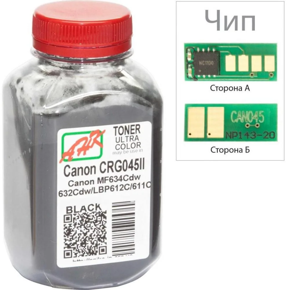 Тонер+чип АНК для Canon MF610/630 ( тонер АНК, чип APEX) бутыль 40г 1400 копий Black (3203124)