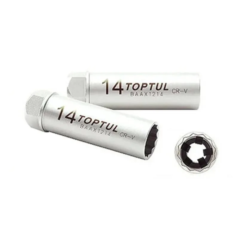 Головка TOPTUL 12-гранна свічкова 14 мм 3/8" 12 гр. L 90 мм BSBA1214S