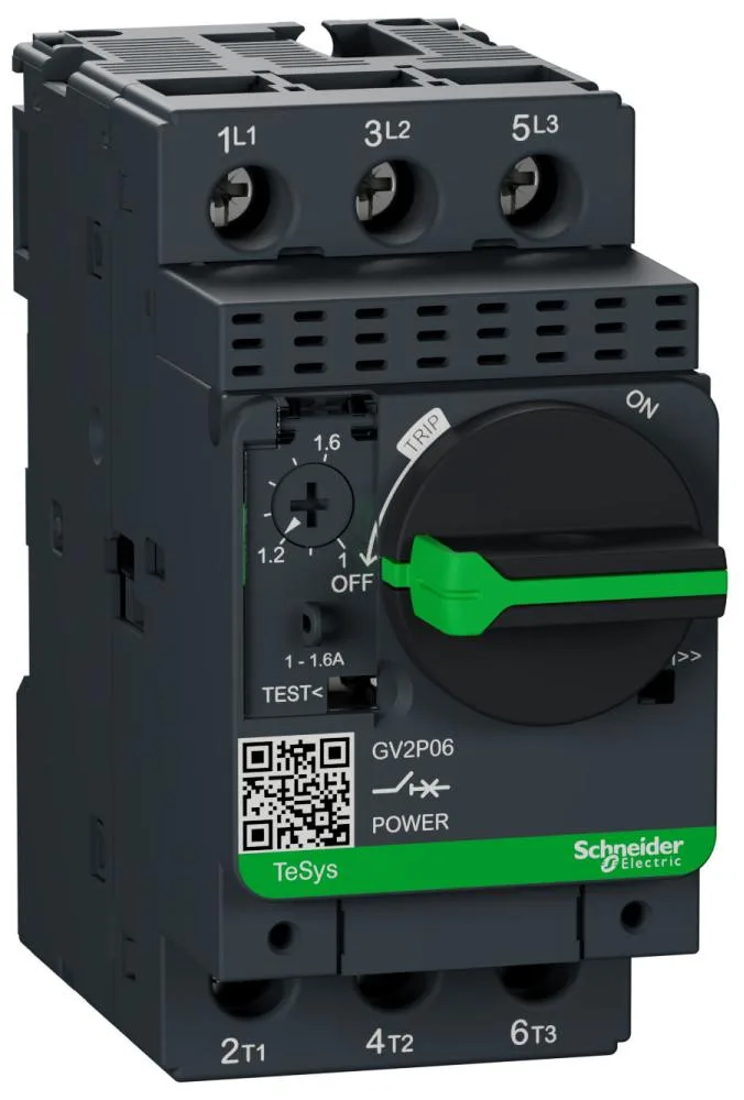 Schneider Electric TeSys GV2P 1-1.6A (GV2P06)