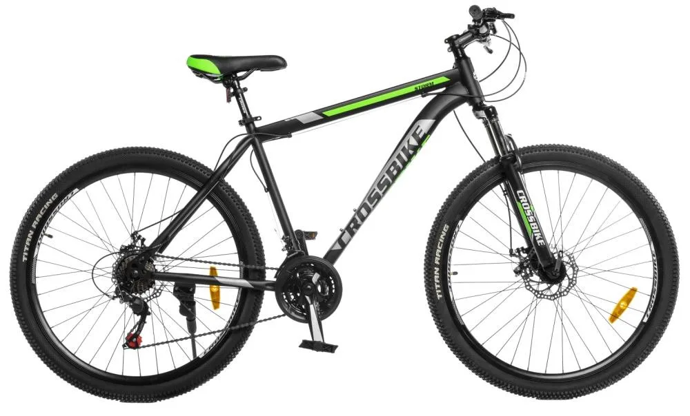 Велосипед 29 CrossBike Storm 2024 19,5 черный-зеленый 29CJPr-004402