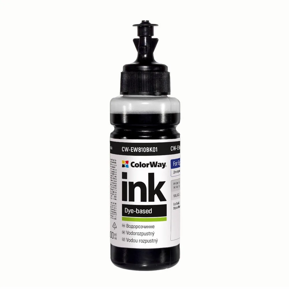 Чорнило ColorWay Epson L800/810/850 Black (CW-EW810BK01)