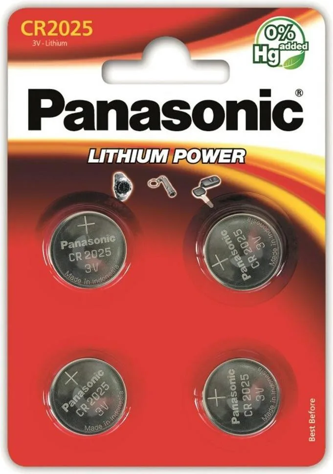 Батарейка Panasonic CR 2025 * 6 LITHIUM (CR-2025EL/6B)