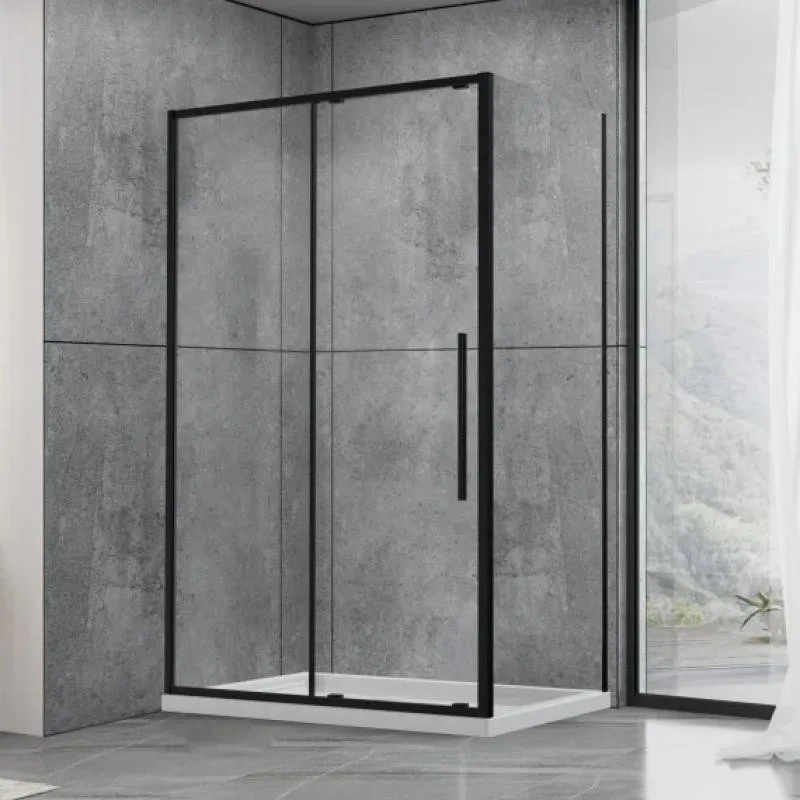 Душова кабіна Dusel EF-185BP+EF181BP Black Matt Paint 120x90x190