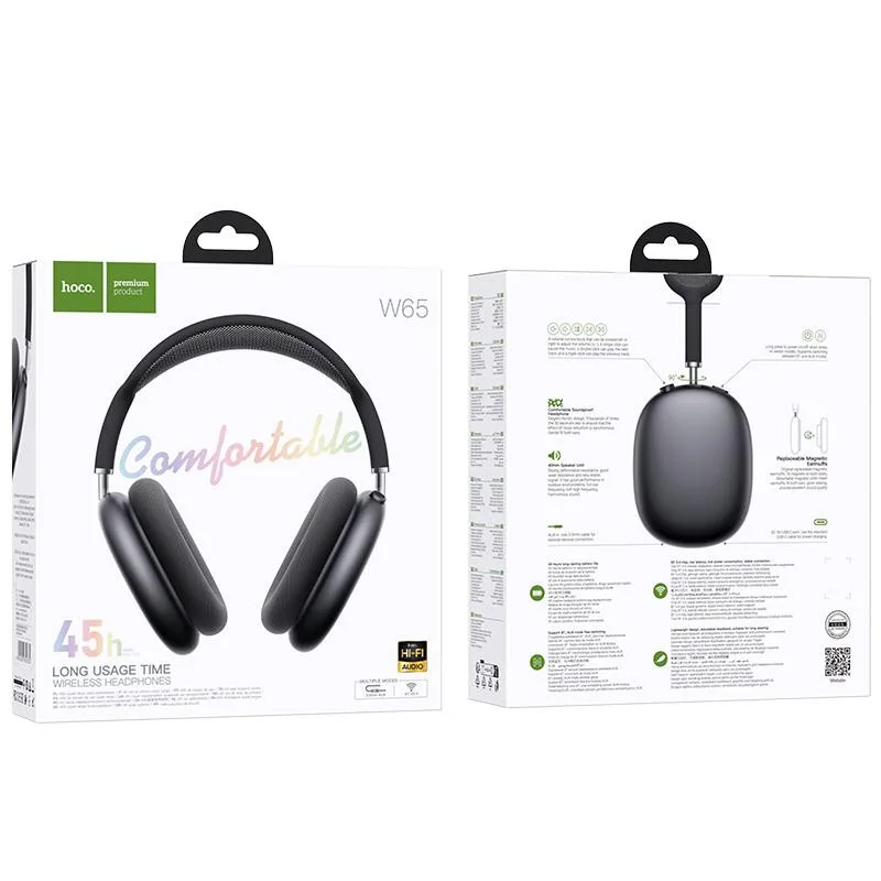 Бездротові накладні навушники HOCO W65 Happy BT headphones Deep Space (6942007650335) (K-28980)