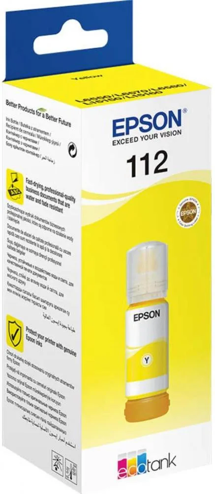 Контейнер з чорнилом Epson 112 EcoTank Pigment Yellow ink (C13T06C44A)