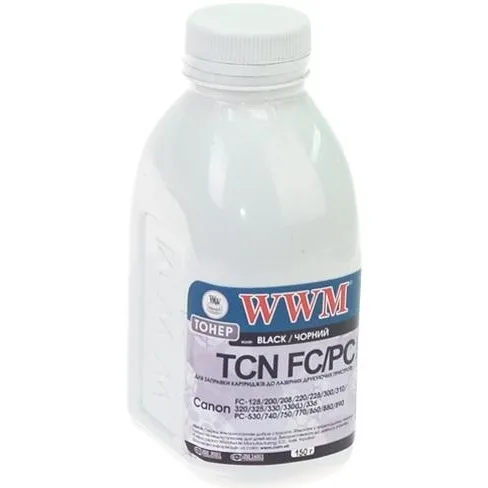 Тонер WWM TCN FC/PC для Canon FC-128/230/310/330 бутыль 150г Black (TB78-1)