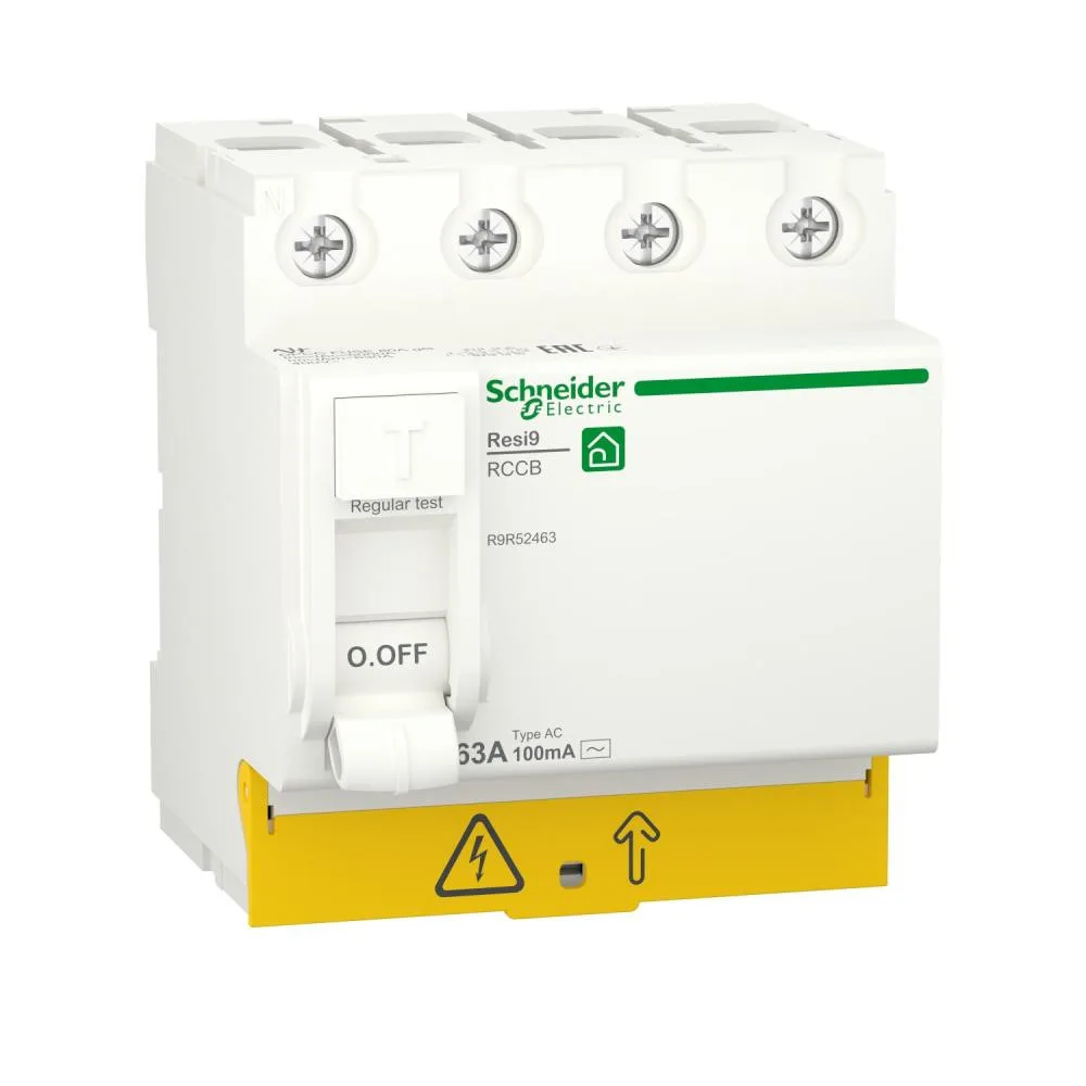 Schneider Electric RESI9 4P 63A 100mA АС (R9R52463)